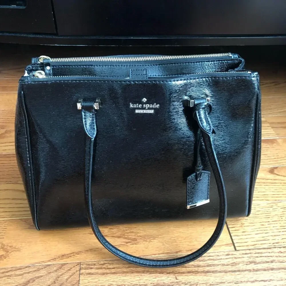 Kate Spade RARE Cedar Street Reena Shoulder Patent Leather Black handbag